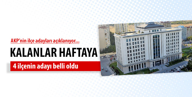 AKP’nin adayları açıklandı