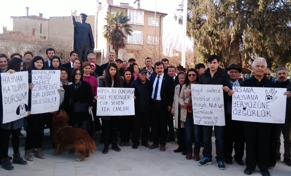 Protesto gösterisinde Süleyman Çelik sürprizi